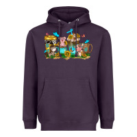 Farm Cute Animals With Sunflower Coffee Cups Heavyweight Hoodie | Teevron