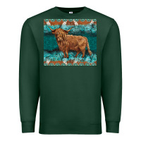 Sports Green turquoises gemstones cowhide highland cow Premium Sweatshirt - BarkalooDesign
