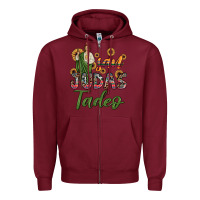 Burgundy san judas tadeo sunflower Zipper Hoodie - JahusDesignShop