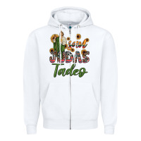 White san judas tadeo sunflower Zipper Hoodie - JahusDesignShop