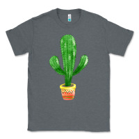 Charcoal Heather mexican cactus Classic Tee - FaDigitalArtStudio