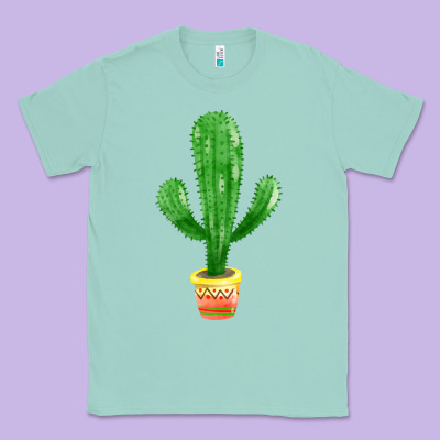 Mexican Cactus Classic Tee Designed By Fadigitalartstudio