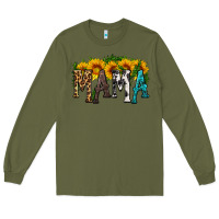 Army Green mama with sunflower Long Sleeve Tee - HRA Design Shop