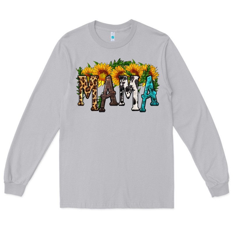 Mama With Sunflower Long Sleeve Tee by HRA Design Shop | Teevron