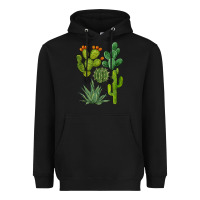 Black watercolor cactus bundle preview Heavyweight Hoodie - BarkalooDesign