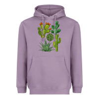 Lavender watercolor cactus bundle preview Heavyweight Hoodie - BarkalooDesign