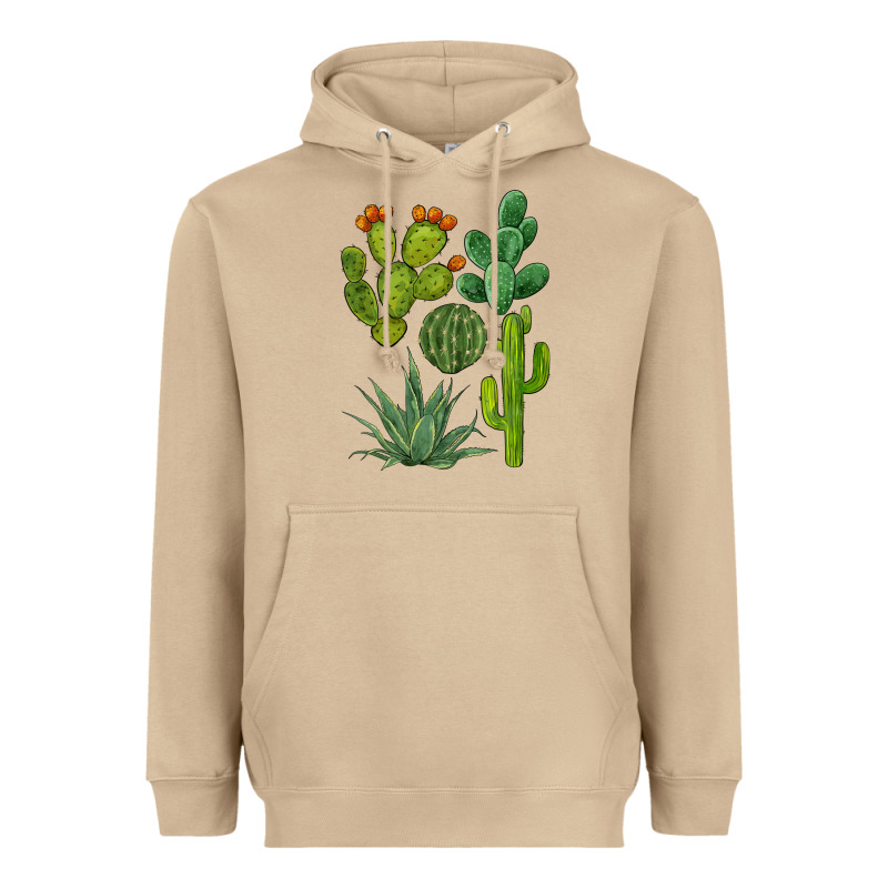 Watercolor Cactus Bundle Preview Heavyweight Hoodie by BarkalooDesign | Teevron