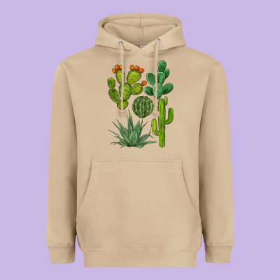 Watercolor Cactus Bundle Preview Heavyweight Hoodie Designed By Barkaloodesign
