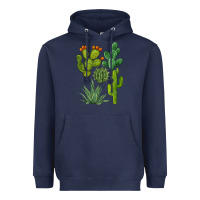 Navy watercolor cactus bundle preview Heavyweight Hoodie - BarkalooDesign