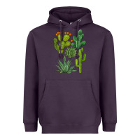 Plum watercolor cactus bundle preview Heavyweight Hoodie - BarkalooDesign