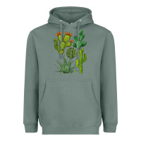 Sage watercolor cactus bundle preview Heavyweight Hoodie - BarkalooDesign