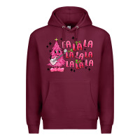 Burgundy pink christmas fa la la Premium Hoodie - MaliasSmallBusiness