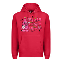 Cardinal pink christmas fa la la Premium Hoodie - MaliasSmallBusiness