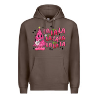 Coffee pink christmas fa la la Premium Hoodie - MaliasSmallBusiness
