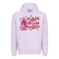Lilac pink christmas fa la la Premium Hoodie - MaliasSmallBusiness