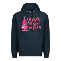 Navy pink christmas fa la la Premium Hoodie - MaliasSmallBusiness