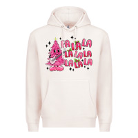 Pale Pink pink christmas fa la la Premium Hoodie - MaliasSmallBusiness