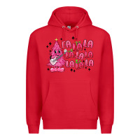 Red pink christmas fa la la Premium Hoodie - MaliasSmallBusiness