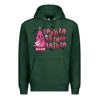 Sports Green pink christmas fa la la Premium Hoodie - MaliasSmallBusiness