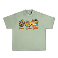Oil Green peace love fall Urban Heavy Tee - BarkalooDesign