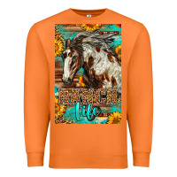 Carrot Western Ranch Life Mustang Horse Premium Sweatshirt - LillyAllenDesigns
