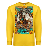 Lemon Western Ranch Life Mustang Horse Premium Sweatshirt - LillyAllenDesigns