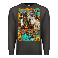 Smoke Western Ranch Life Mustang Horse Premium Sweatshirt - LillyAllenDesigns
