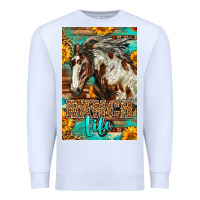 Western Ranch Life Mustang Horse Premium Sweatshirt | Teevron