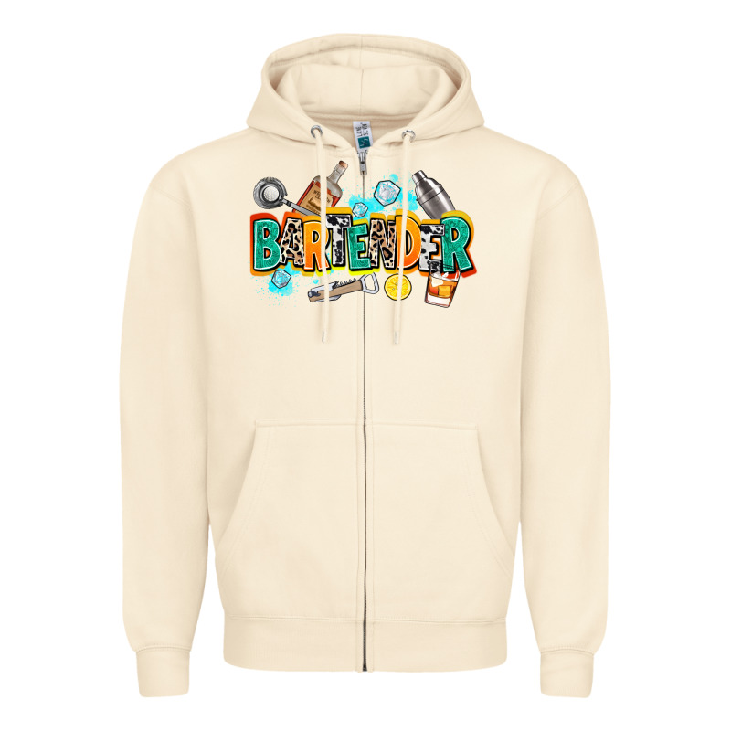 Bartender Zipper Hoodie by AdoDesignShop | Teevron