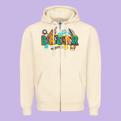 Bartender Zipper Hoodie Designed By Adodesignshop