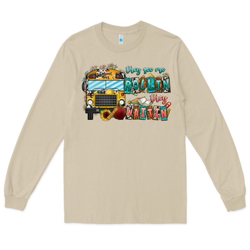 They See Me Rollin' They Waiting Long Sleeve Tee by CowhideDigitalArt | Teevron
