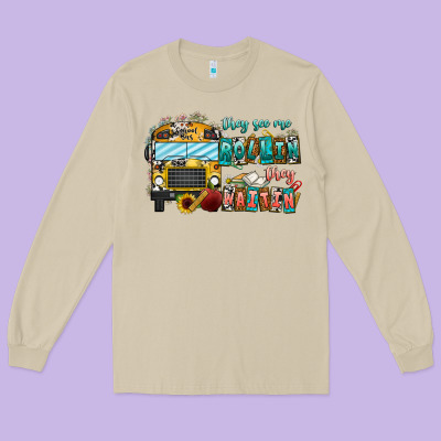 They See Me Rollin' They Waiting Long Sleeve Tee Designed By Cowhidedigitalart