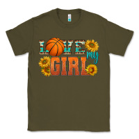 Army Green love my girl basketball Classic Tee - HRA Design Shop