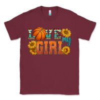 Burgundy love my girl basketball Classic Tee - HRA Design Shop