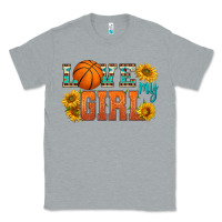 Heather Grey love my girl basketball Classic Tee - HRA Design Shop