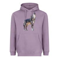 Lavender wolf Heavyweight Hoodie - LillyAllenDesigns