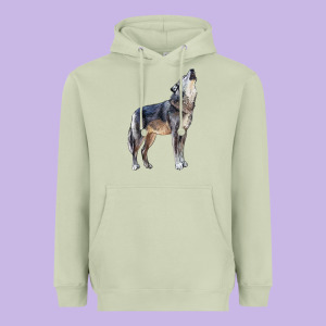 Wolf Heavyweight Hoodie Designed By Lillyallendesigns