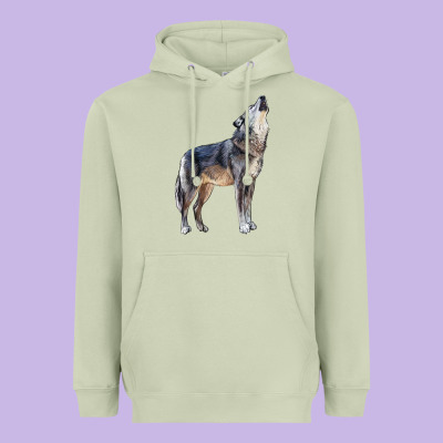 Wolf Heavyweight Hoodie Designed By Lillyallendesigns