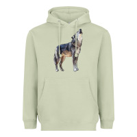 Matcha wolf Heavyweight Hoodie - LillyAllenDesigns
