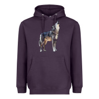 Plum wolf Heavyweight Hoodie - LillyAllenDesigns