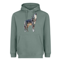 Sage wolf Heavyweight Hoodie - LillyAllenDesigns
