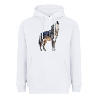 White wolf Heavyweight Hoodie - LillyAllenDesigns