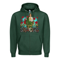 Sports Green san judas gracias Zipper Hoodie - JahusDesignShop