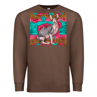 Chestnut Pink Glitter And Roses Sphynx Cat Premium Sweatshirt - LillyAllenDesigns