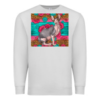 Dove Grey Pink Glitter And Roses Sphynx Cat Premium Sweatshirt - LillyAllenDesigns