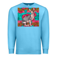 Ocean Blue Pink Glitter And Roses Sphynx Cat Premium Sweatshirt - LillyAllenDesigns