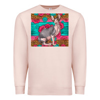 Pale Pink Pink Glitter And Roses Sphynx Cat Premium Sweatshirt - LillyAllenDesigns