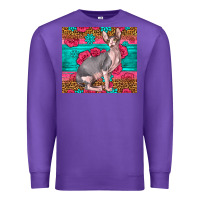 Purple Pink Glitter And Roses Sphynx Cat Premium Sweatshirt - LillyAllenDesigns