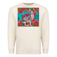 Sandshell Pink Glitter And Roses Sphynx Cat Premium Sweatshirt - LillyAllenDesigns