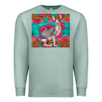 Seafoam Pink Glitter And Roses Sphynx Cat Premium Sweatshirt - LillyAllenDesigns